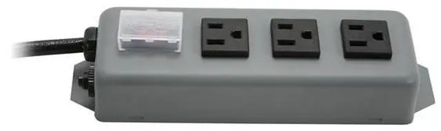 Alt view image 3 of 4 - TRIPP LITE 3SP 3 Outlets Power Strip 120V Input Voltage 6 ft. Cord Length