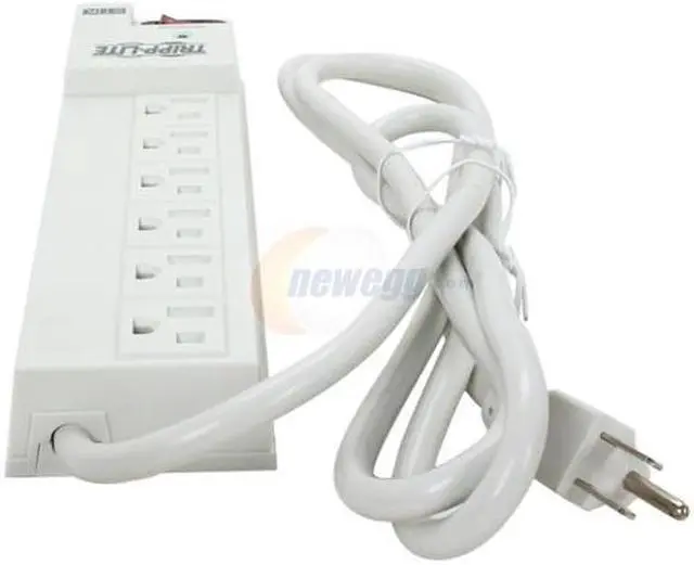 Alt view image 4 of 5 - Tripp Lite Surge Protector Power Strip, 6 Right Angle Outlets, 6 Feet Cord, 540 Joules, Diagnostic LED (SPIKESTIK)