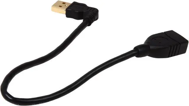 Alt view image 2 of 3 - Tripp Lite U005-10I Black USB Right Angle Extension Cable