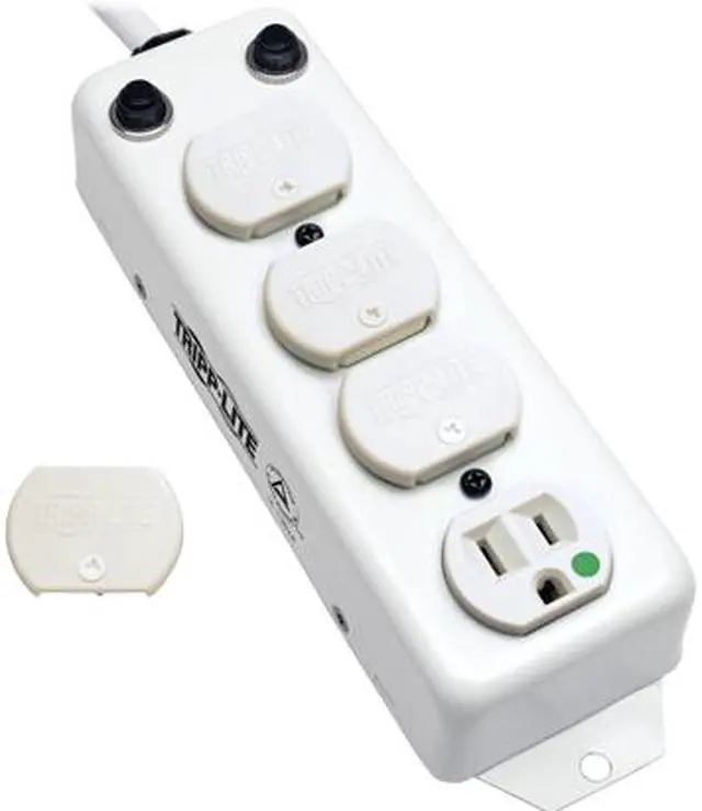 Alt view image 2 of 5 - Tripp Lite Medical-Grade Power Strip with 4 15A Hospital-Grade Outlets, 15 ft. Cord, For Patient-Care Vicinity – UL 1363A (PS-415-HG-OEM)