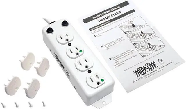 Alt view image 5 of 5 - Tripp Lite Medical-Grade Power Strip with 4 15A Hospital-Grade Outlets, 15 ft. Cord, For Patient-Care Vicinity – UL 1363A (PS-415-HG-OEM)