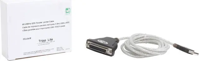Alt view image 3 of 3 - Tripp Lite Model U207-006 6 FT USB to Parallel Printer Adapter Cable Male to Female