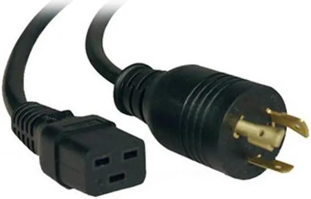Alt view image 2 of 2 - Tripp Lite Model P045-010 10 ft. 12AWG Heavy-Duty Power cord (IEC-320-C19 to NEMA L5-20P)