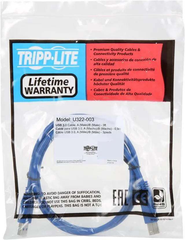 Alt view image 3 of 3 - Tripp Lite U322-003 Blue Cable