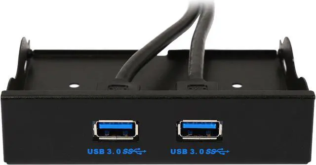 Alt view image 2 of 5 - Coboc 3.5FP-U3-20PSPL2 Dual Ports USB 3.0 to 20pin Header 3.5" Floppy Bay Internal Bracket Front Panel - 3.5"tray USB 3.0 20pin to 2 Ports Type A Female