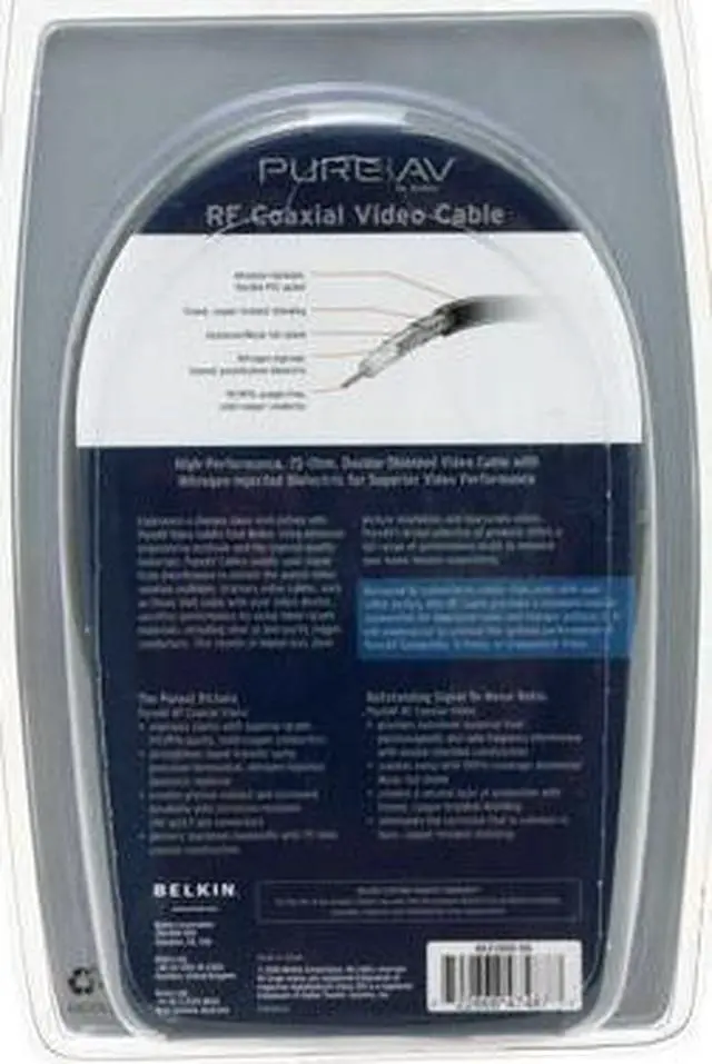 Alt view image 3 of 3 - Belkin Pure AV - RF Coaxial cable (6 FEET)