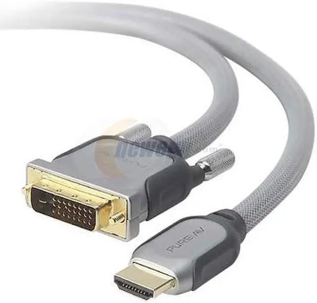 Main image of BELKIN PURE AV AV52400-04 4 ft. Silver HDMI-to-DVI Video Cable Male to Male