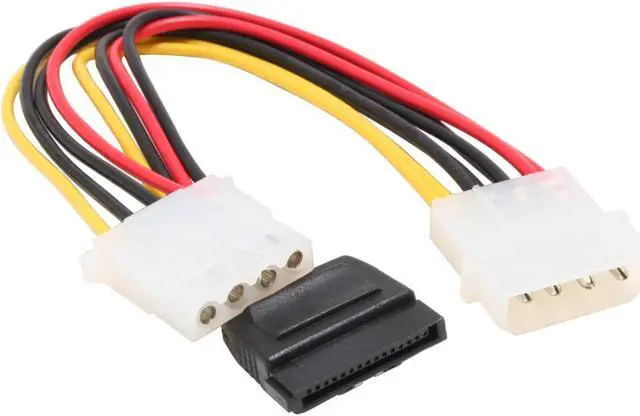 Main image of OKGEAR GC8ATAMFL 8 in. molex 4pin male to 15pin SATA power and molex 4pin female Cable