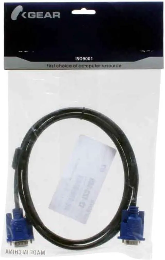 Alt view image 2 of 2 - OKGEAR GC6COAX 6 ft. VGA CABLE,BLACK - OEM