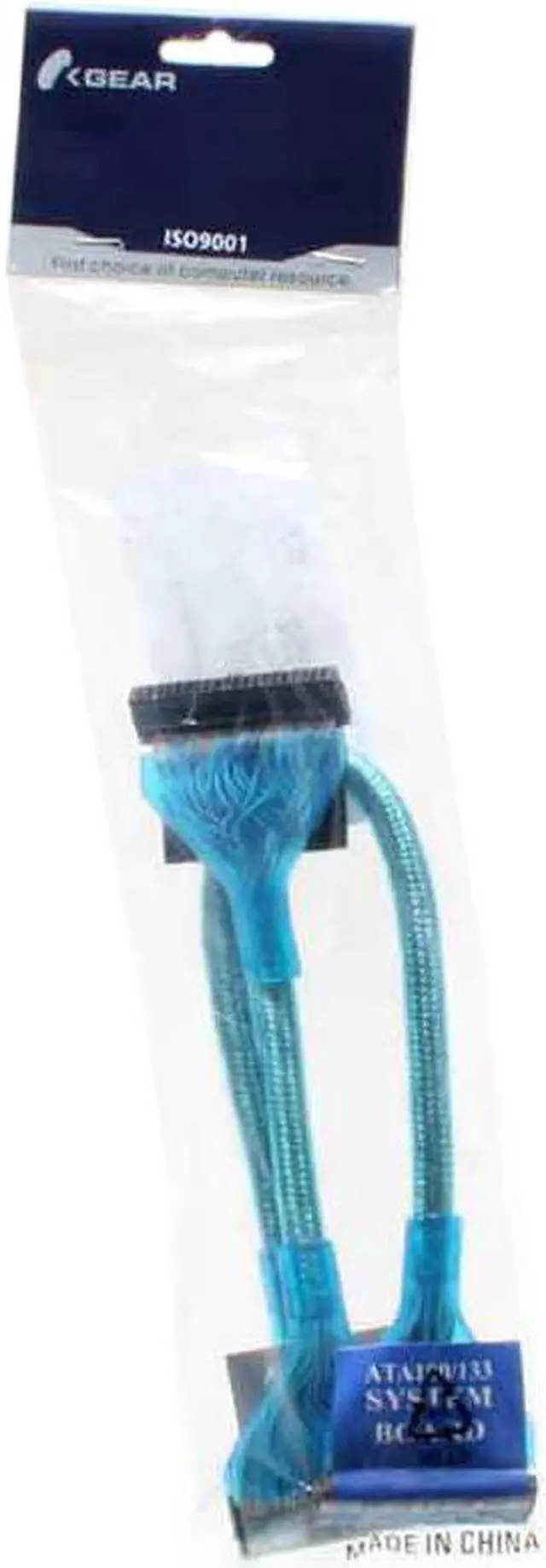 Alt view image 2 of 2 - OKGEAR 24" IDE round cable,dual device,UV BLUE Model GC24IDEUVB - OEM