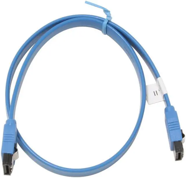 Alt view image 2 of 3 - OKGEAR 18" SATA 6 Gbps Cable, Straight to Straight W/ Metal Latch, Blue, Backward Compatible 3 Gbps and 1.5Gbps