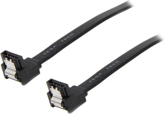 Main image of OKGEAR 36" SATA 6 Gbps Cable, Right Angle to Right Angle, Black, Backward Compatible with 3 Gbps and 1.5 Gbps