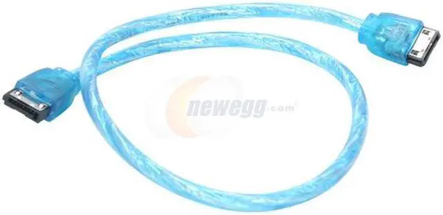 Main image of OKGEAR 18" SATA 6 Gbps Round Cable W/ Metal Shield, Straight to Straight, UV Blue, Backward Compatible with 3 Gbps and 1.5 Gbps