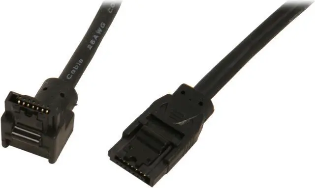 Main image of OKGEAR OK18A3RK12 1.5 ft. Straight To Right Angle W/ Metal Latch SATA 3.0 Cable