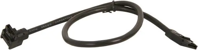 Alt view image 2 of 3 - OKGEAR OK18A3RK12 1.5 ft. Straight To Right Angle W/ Metal Latch SATA 3.0 Cable