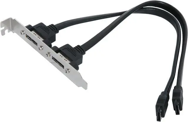 Main image of OKGEAR TWO External SATA Port PCI Bracket, support Up to 6 Gbps