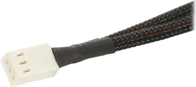 Alt view image 2 of 3 - OKGEAR FC333-6BKS 6 in. 3 Pin Y Cable W/ Black Sleeved