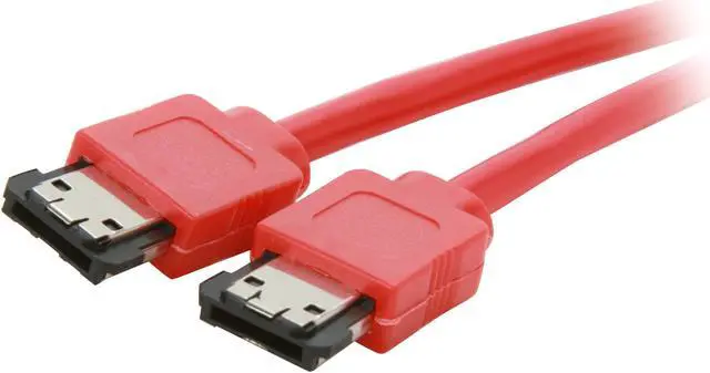 Main image of OKGEAR 3 ft. External SATA 6Gbps Round Cable, Red, Backward Compatible with 3 Gbps and 1.5 Gbps