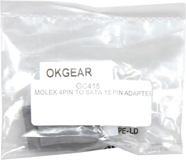 Alt view image 4 of 4 - OKGEAR GC415 SATA 15Pin Female to Molex 4Pin Male Adapter