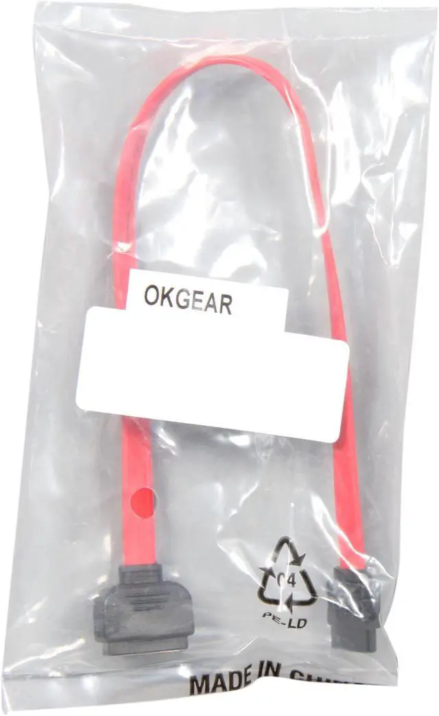 Alt view image 3 of 3 - OKGEAR GC12ARMF 1 ft. SATA 7Pin Extension cable, red color