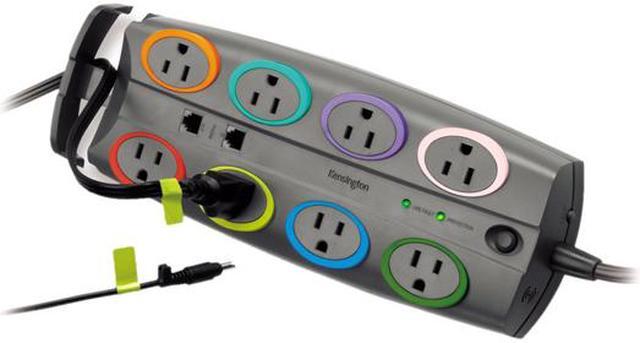 Alt view image 3 of 5 - Kensington K62691NA 8 Feet 8 Outlets 3090 Joules Surge Protector