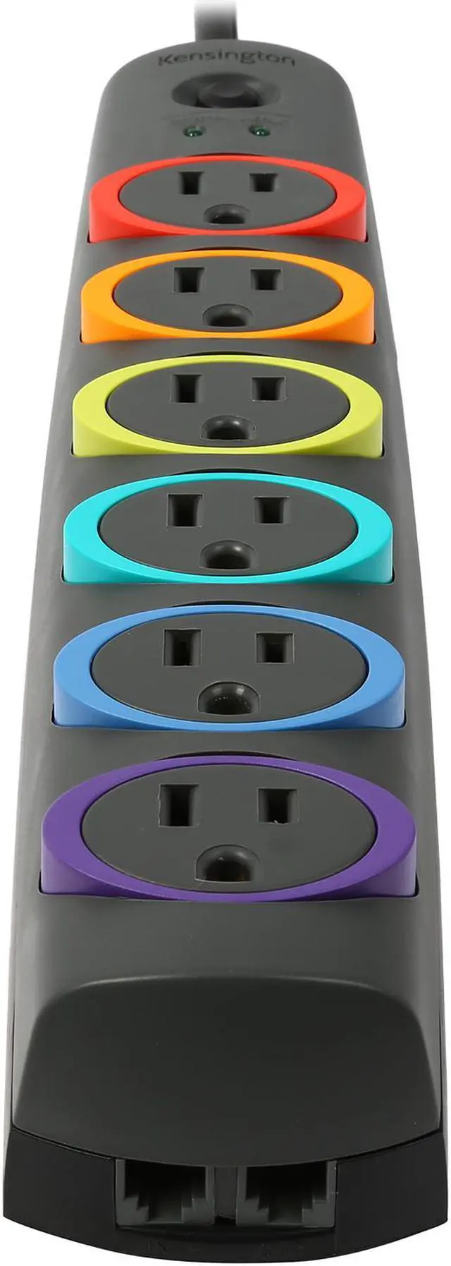 Alt view image 3 of 6 - Kensington K62147NA 7 Feet 6 Outlets 945 Joules Standard Surge Protector
