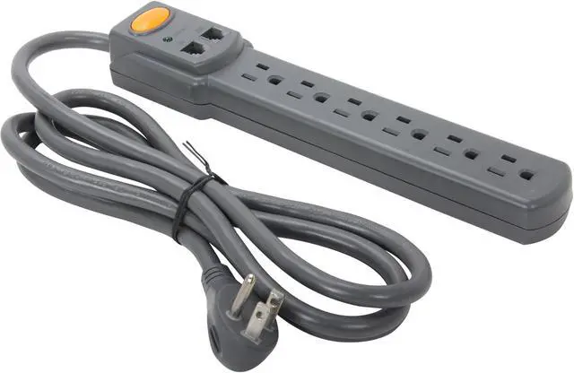 Main image of Kensington 62134 6 ft 6 Outlets 220 joule Power Strip and Surge Protector
