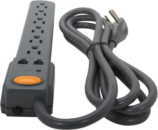 Alt view image 4 of 5 - Kensington 62134 6 ft 6 Outlets 220 joule Power Strip and Surge Protector