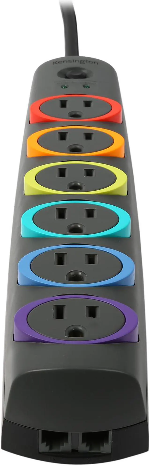 Alt view image 3 of 6 - Kensington K62144NA 8 Feet 6 Outlets 1260 Joules Surge Protector