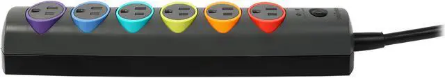 Alt view image 4 of 6 - Kensington K62144NA 8 Feet 6 Outlets 1260 Joules Surge Protector