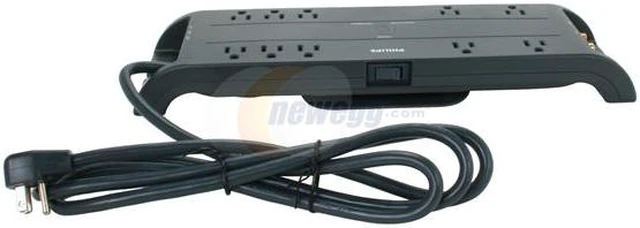 Alt view image 3 of 4 - PHILIPS SPP4105A/17 6ft 10 Outlets 2500 j Surge Suppressor
