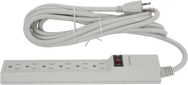 Alt view image 4 of 5 - Fellowes 99026 6 Outlets Power Strip 15 ft. Cord Length