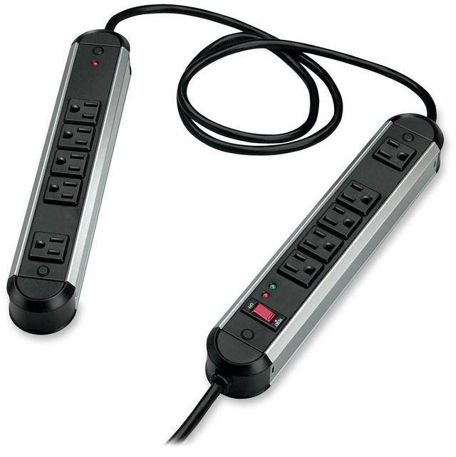 Main image of Fellowes 99082 6.0 Feet 10 Outlets 1250 Joules Metal Split Surge Protector