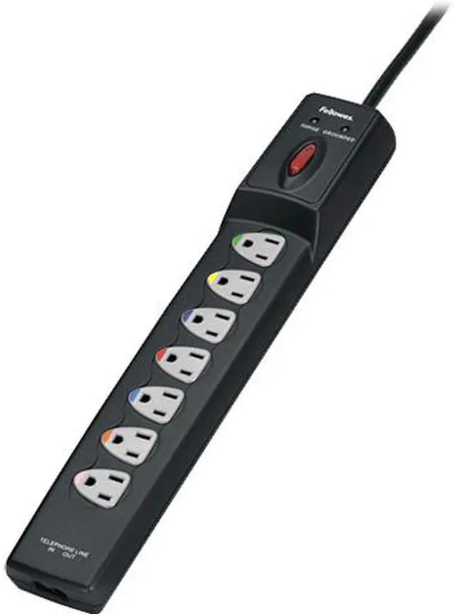 Main image of Fellowes 99110 6' 7 Outlets 1600 Joules Power Guard Surge Protector