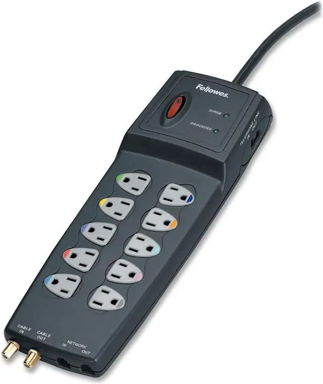 Main image of Fellowes 99115 10' 10 Outlets 3300 Joules Power Guard Surge Protector