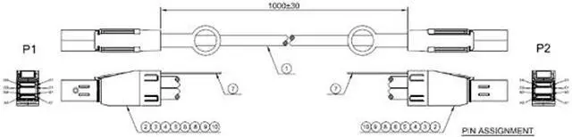 Alt view image 2 of 2 - iStarUSA K-HD44-1M 3.28 ft. HD miniSAS SFF-8644 1 meter Cable