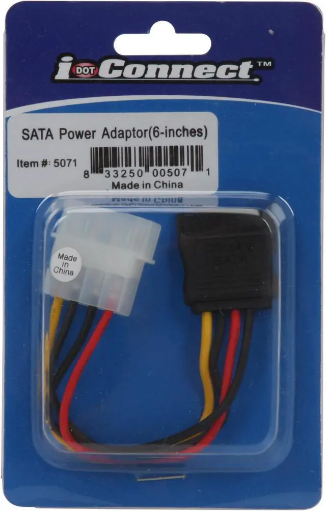 Alt view image 3 of 3 - PPA 5071 6 in. 6" SATA Power Adaptor