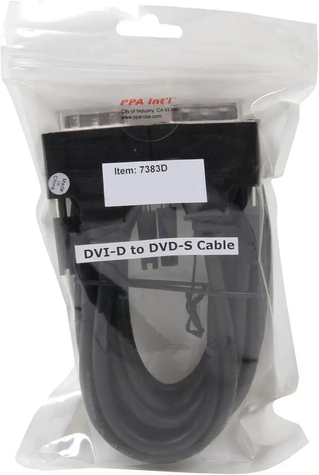 DAT 7383D Black Male to Male One DVI-D to DVI-D Single Link Cable ...