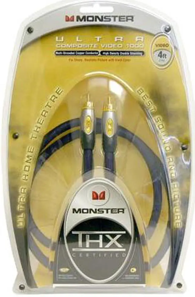 Main image of Monster Cable Model ULT V1000 R-4 4 ft. Ultra Series THX 1000 Composite Video Cables Male to Male