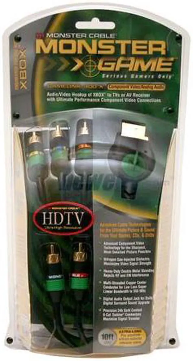 Main image of MONSTER GameLink 400 X 10 Foot Component Video with Analog Audio For XBOX