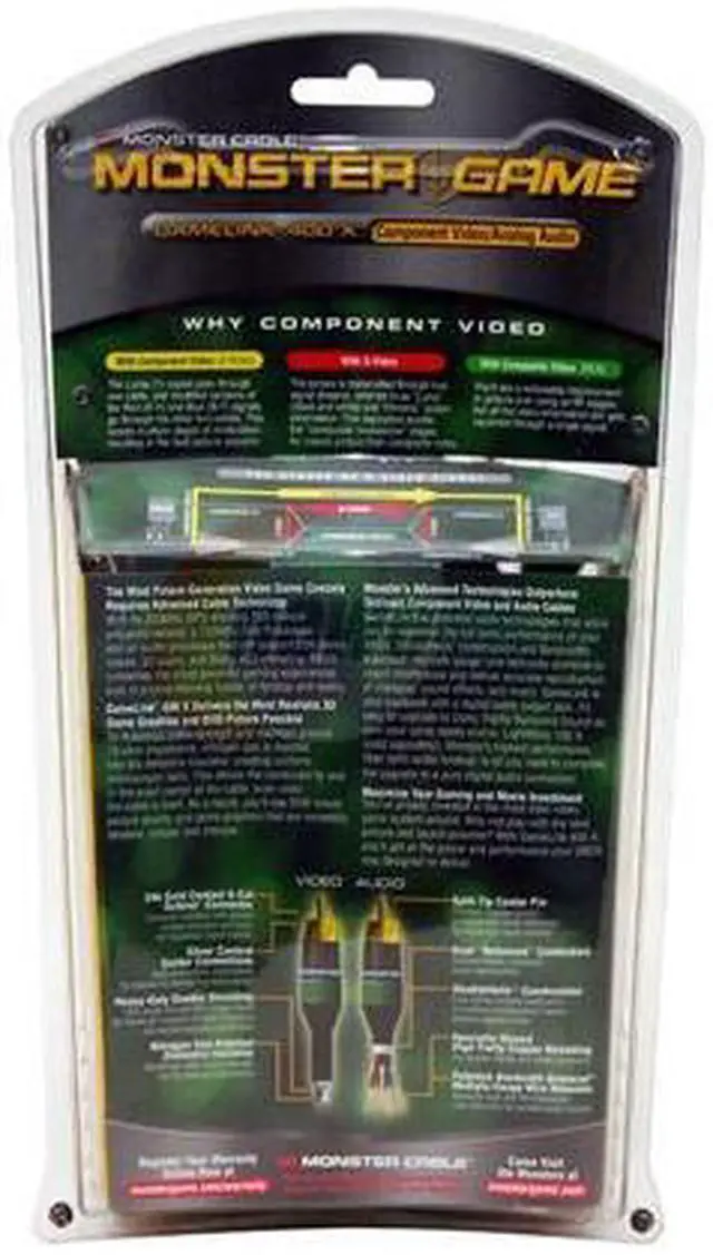 Alt view image 2 of 2 - MONSTER GameLink 400 X 10 Foot Component Video with Analog Audio For XBOX