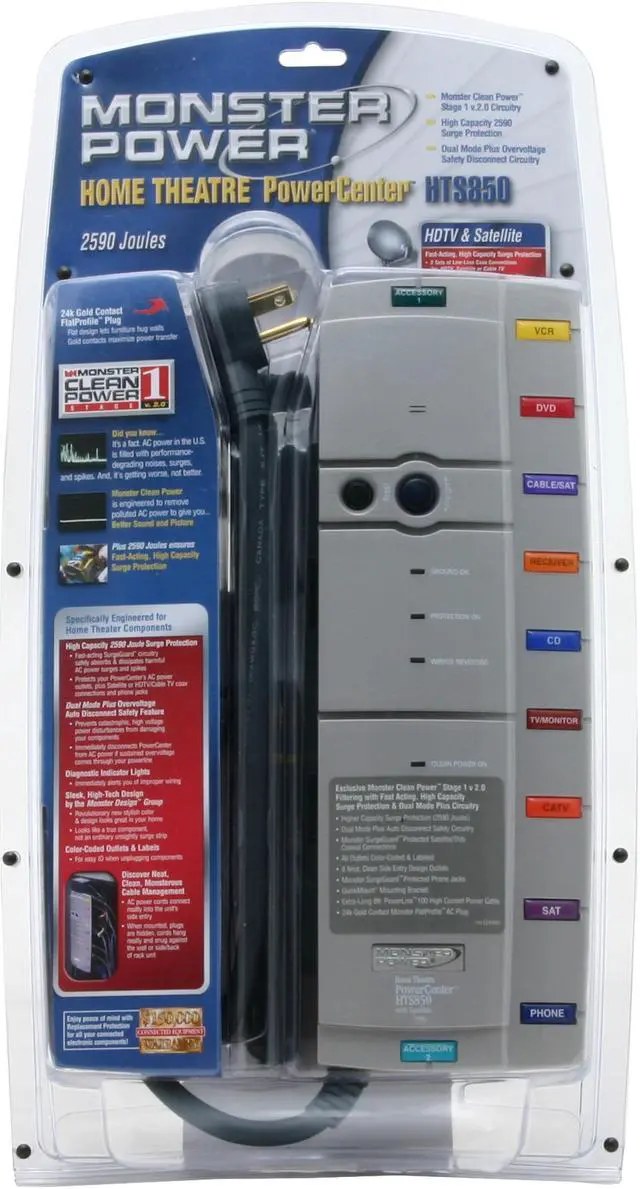Main image of Monster - Home Theater PowerCenter w/ Clean Power Stage 1 (HTS 850)