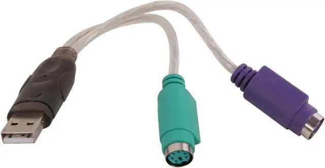 Alt view image 2 of 3 - SABRENT Model SBT-PS2U USB to PS/2 (Dual PS/2) Converter Adapter Cable