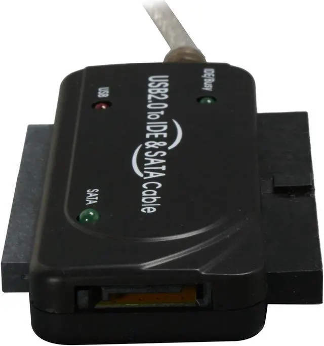 Alt view image 3 of 6 - SABRENT USB-DSC5 2.5"/3.5"/5.25" SATA/IDE to USB 2.0 Converter Adapter With Power Supply & LED Activity Lights
