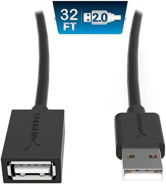 Alt view image 2 of 6 - SABRENT CB-USBXT Transparent USB 2.0 Active Extension Cable Type A Male to Type A Female