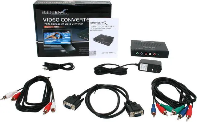 Alt view image 6 of 6 - SABRENT TV-PCCT PC VGA to Component TV Display Adapter
