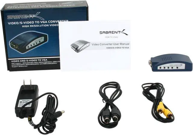 Alt view image 5 of 5 - SABRENT TV-VGA2 RCA/S-VIDEO/VGA to VGA Converter