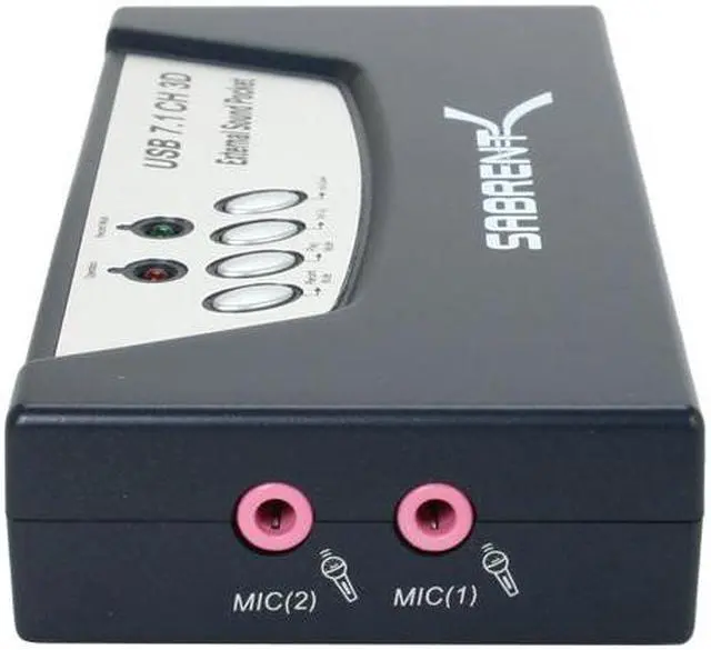 Alt view image 3 of 4 - SABRENT USB-SND8 8-Channel 3D USB 2.0 External 7.1 Surround Sound Box w/Digital Output