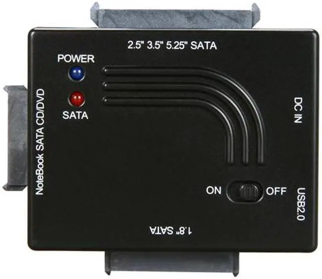 Alt view image 2 of 7 - SABRENT USB-STP3 USB 2.0 to SATA 1.8"/2.5"/3.5"/5.25"/SSD Hard Drive & CD/DVD-RW Adapter