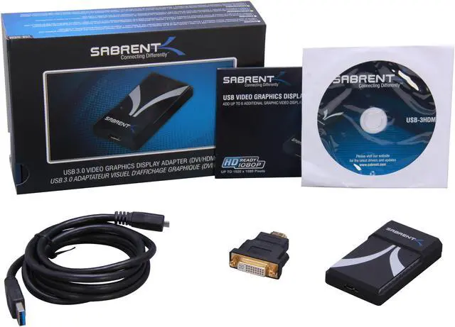 Alt view image 6 of 6 - SABRENT USB-3HDM USB 3.0 HDMI Video Display Adapter 1920x1080p